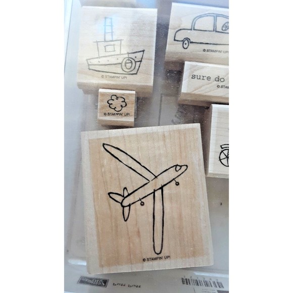 Retired Stampin' Up! "Putt Putt" Stamp Set Wood Mounted - Picture 6 of 8